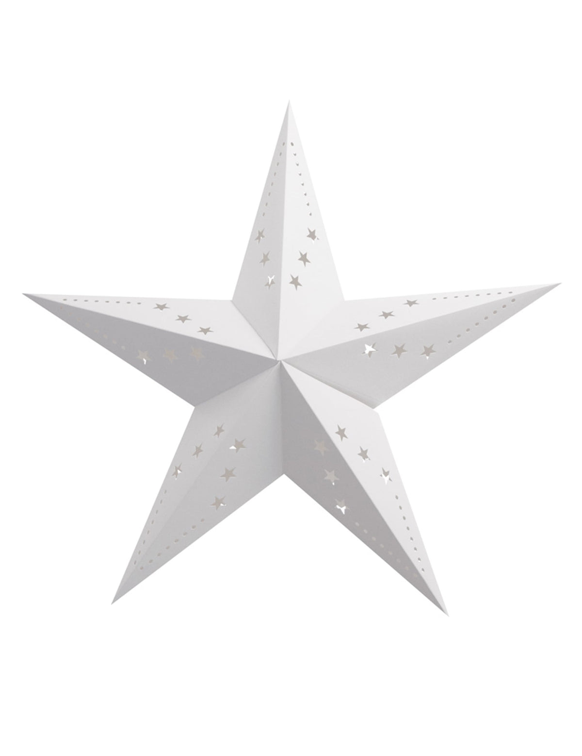 Lanterne étoile pour décoration de fête blanche en papier cartonné