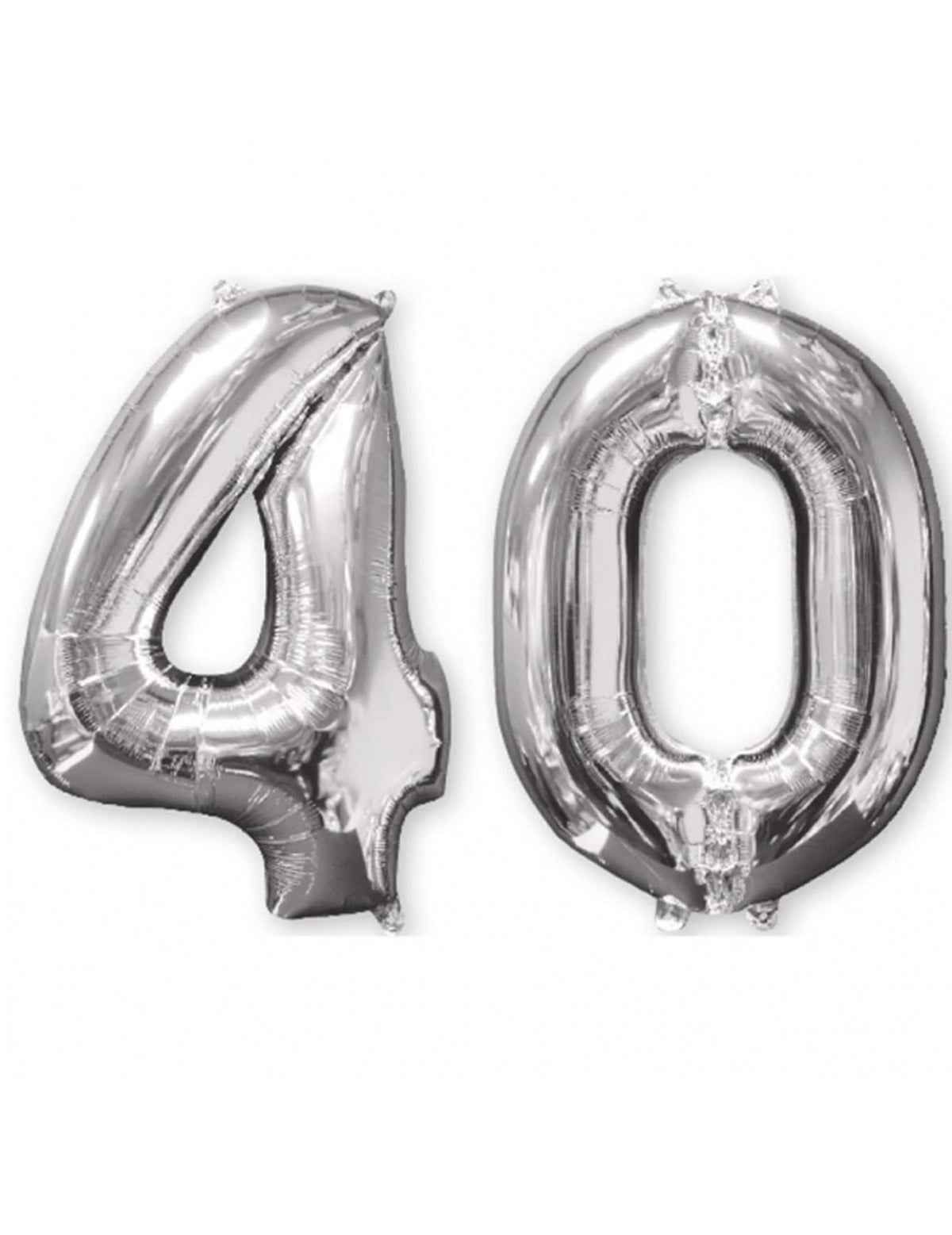 balões de alumínio número 40 para festa prateado