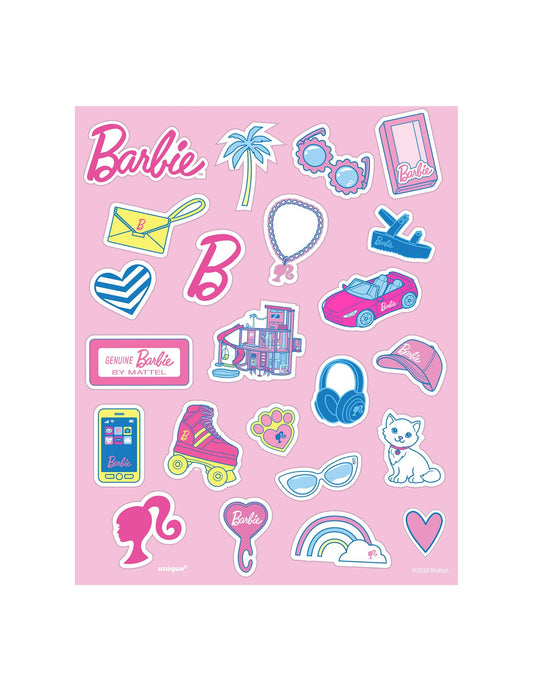 Conjunto de 4 folhas de autocolantes Barbie™