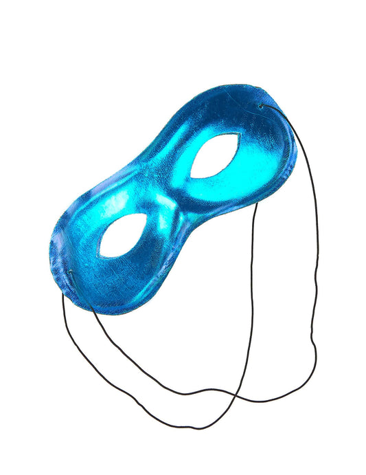 Máscara metalizado azul adulto