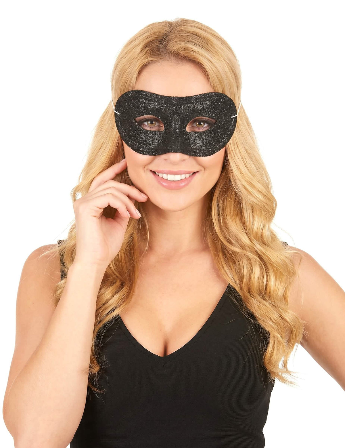 Mascarilha brilhante preta