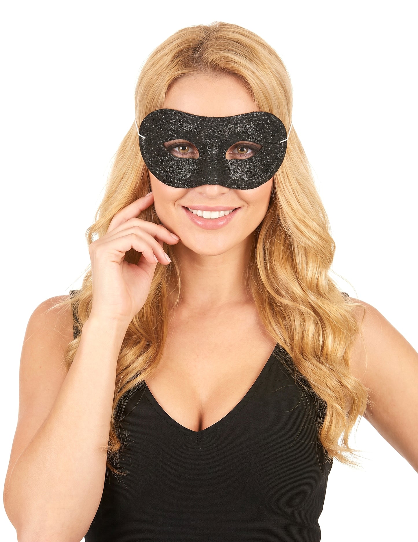 Mascarilha brilhante preta