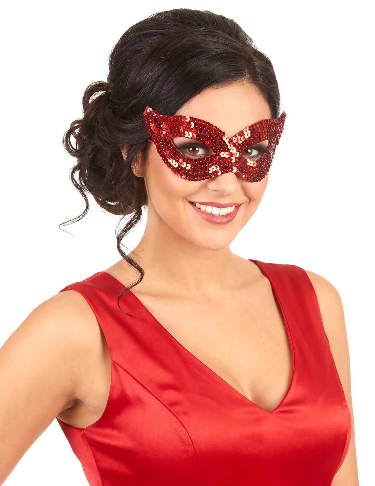 Mascarilha veneziana vermelha para adulto