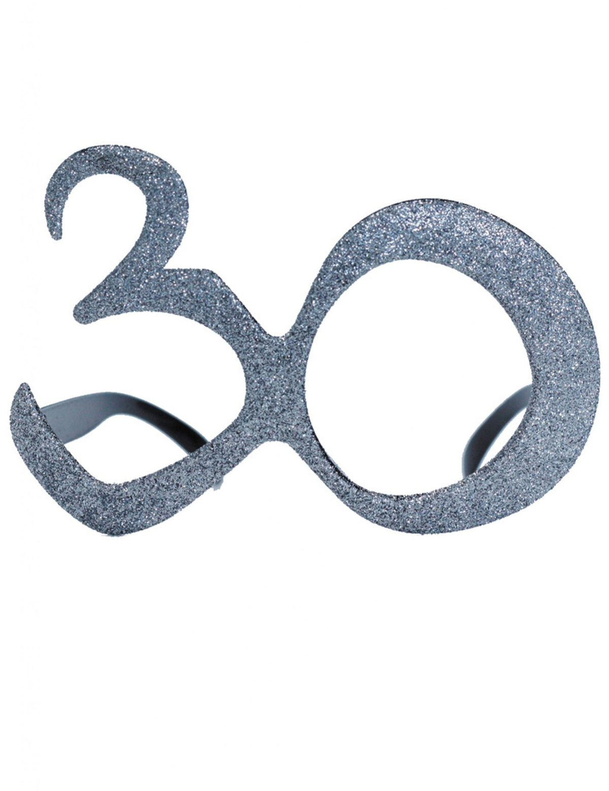 Lunettes 30 ans pour adulte argent à paillettes