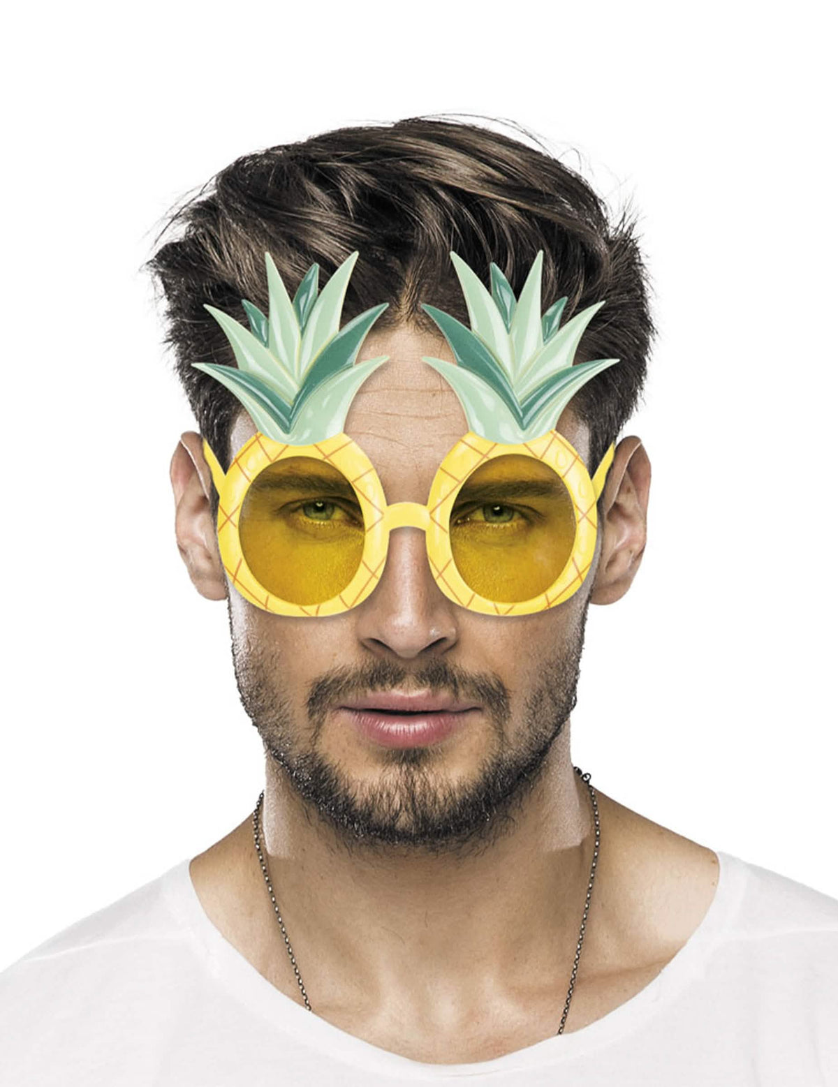 óculos ananás para adulto amarelo e verde