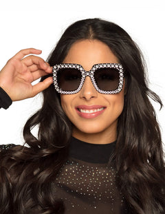 Óculos de Strass e Paillettes