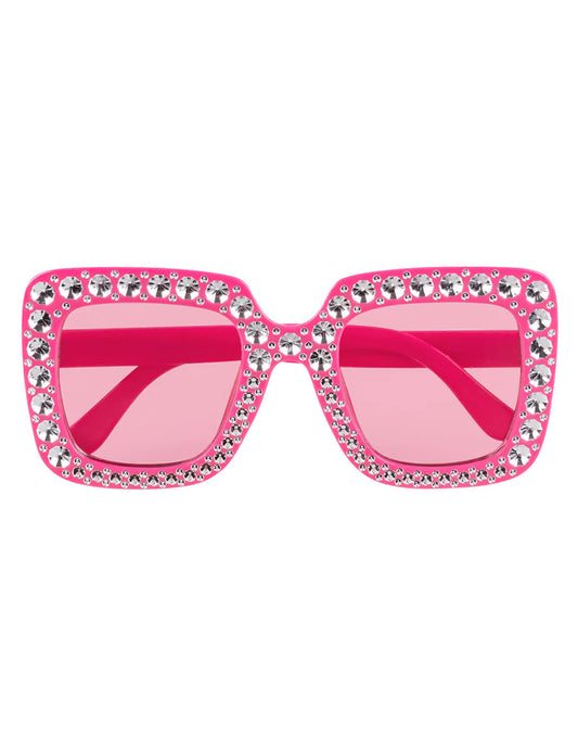 Óculos rosa bling bling