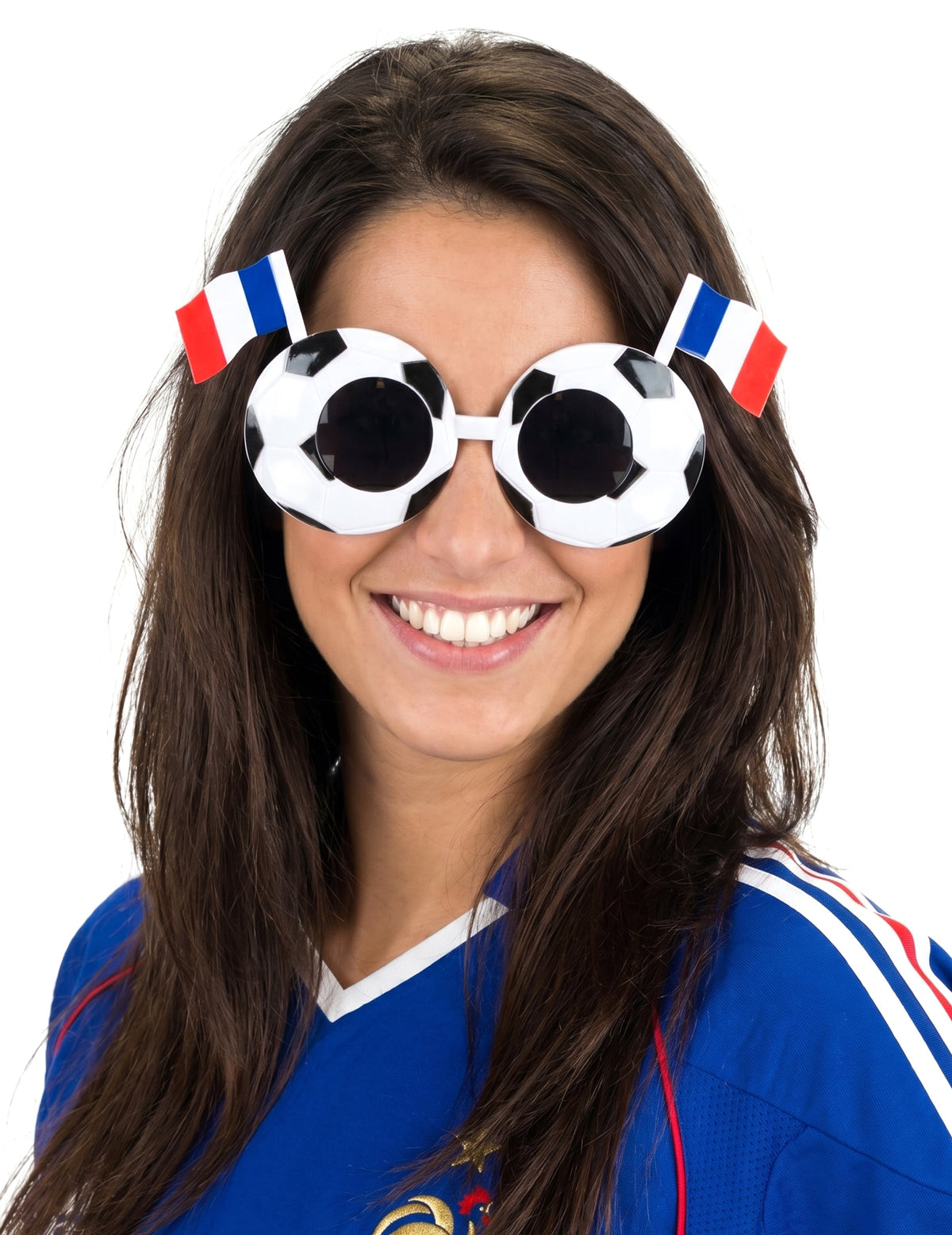 Óculos de futebol de bandeira da França para adultos