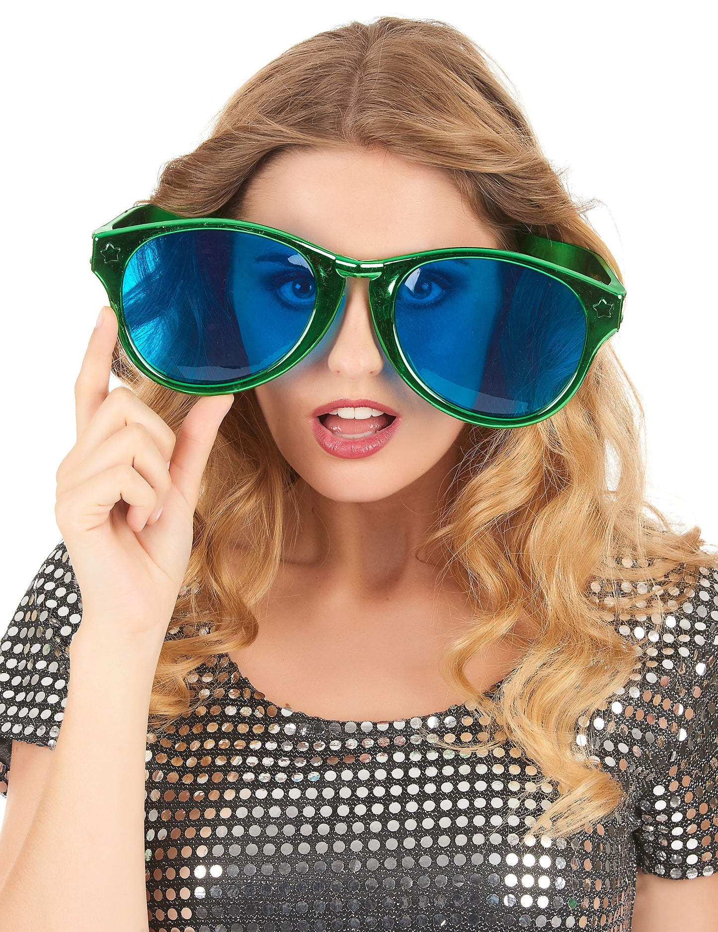 Vue de face des lunettes géantes pour adulte