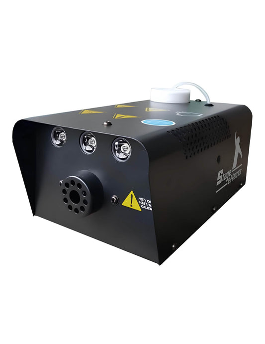 Vue de trois-quart de la machine à fumée 700W pour fête