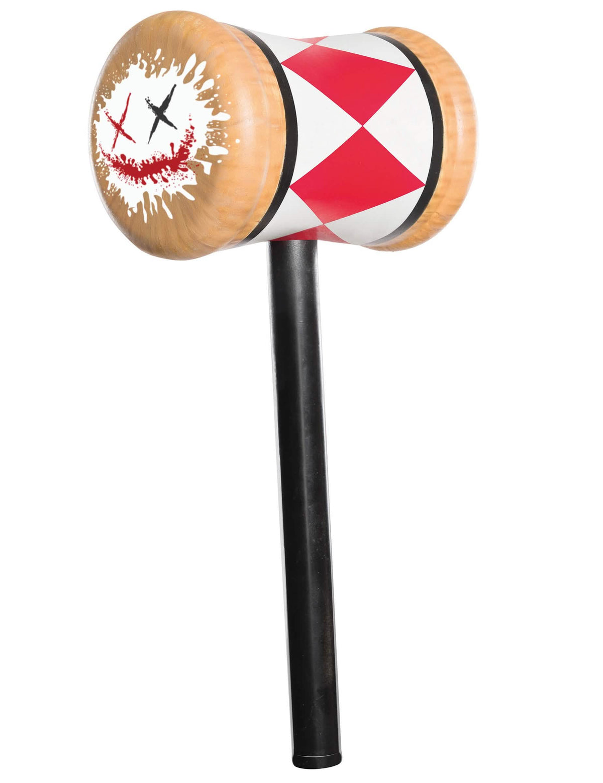 Martelo de plástico Harley Quinn Suicide Squad para adulto vermelho e branco aos losangos