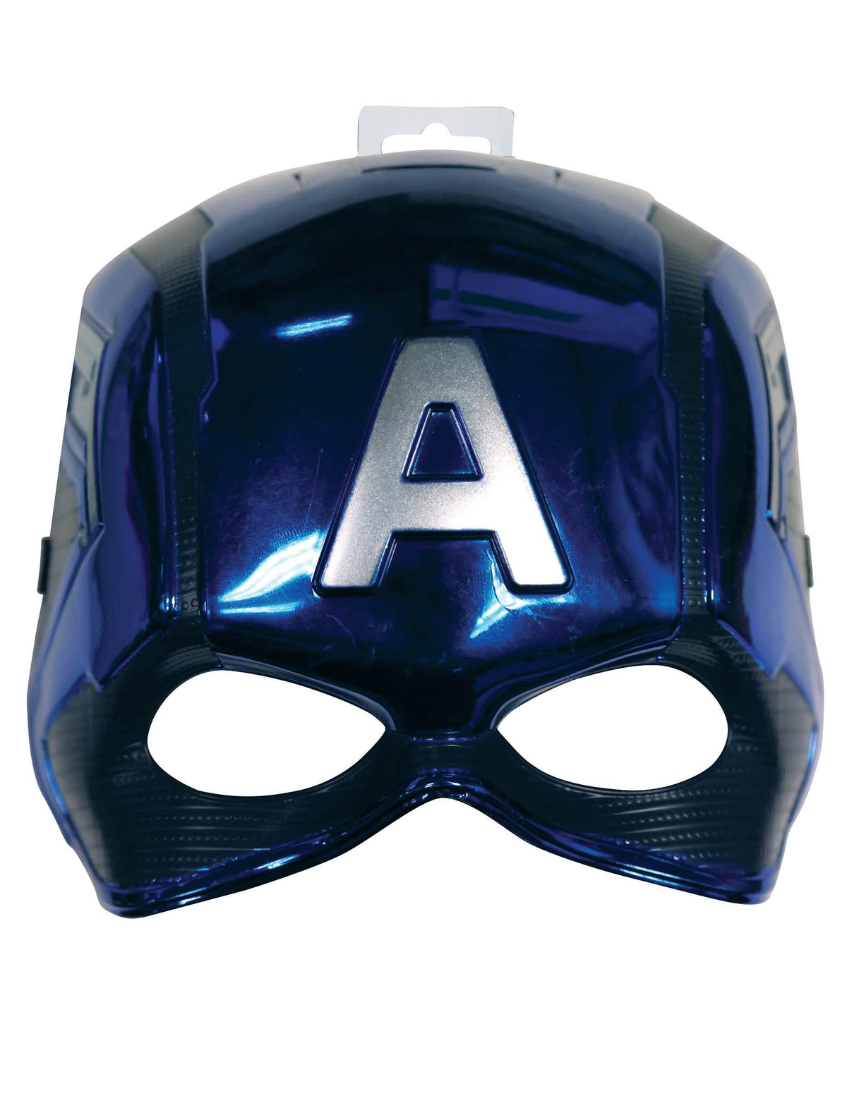 Vista frontal da máscara de meia face Capitão America