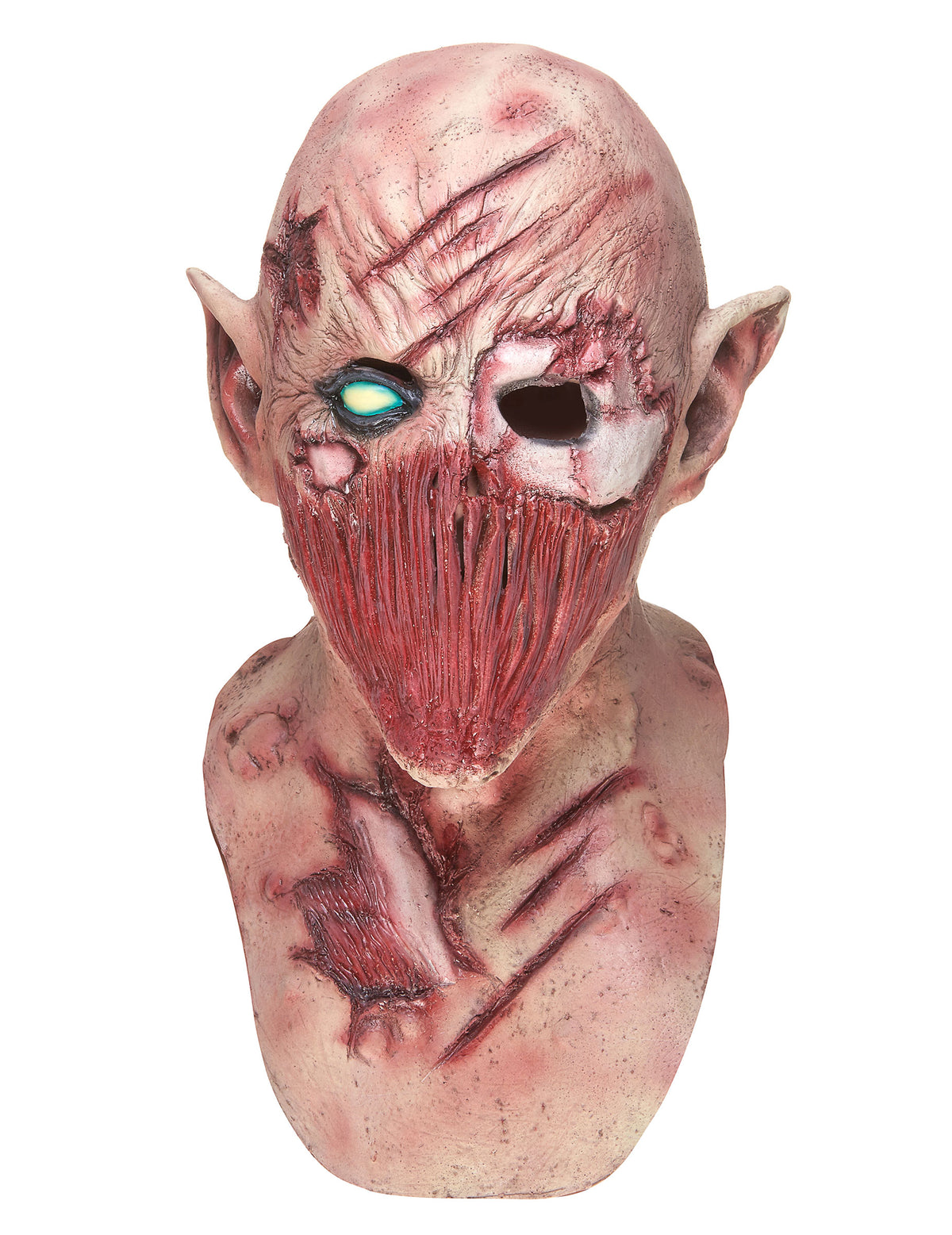 Vue de face du masque latex démon hurleur