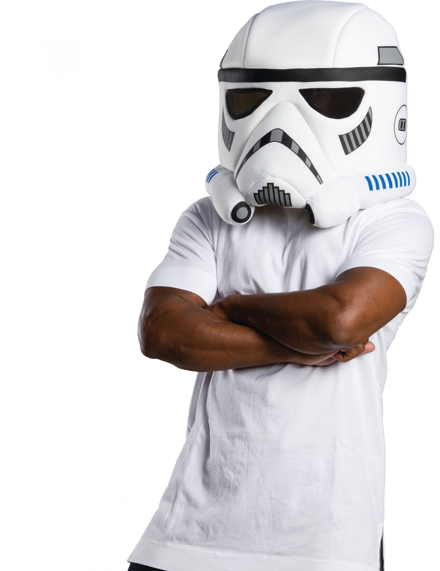 Masque mascotte Stormtrooper pour adulte blanc et noir