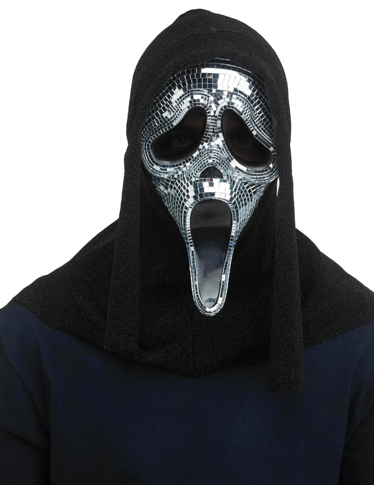 Masque Scream™ à facettes pour adulte argenté et noir