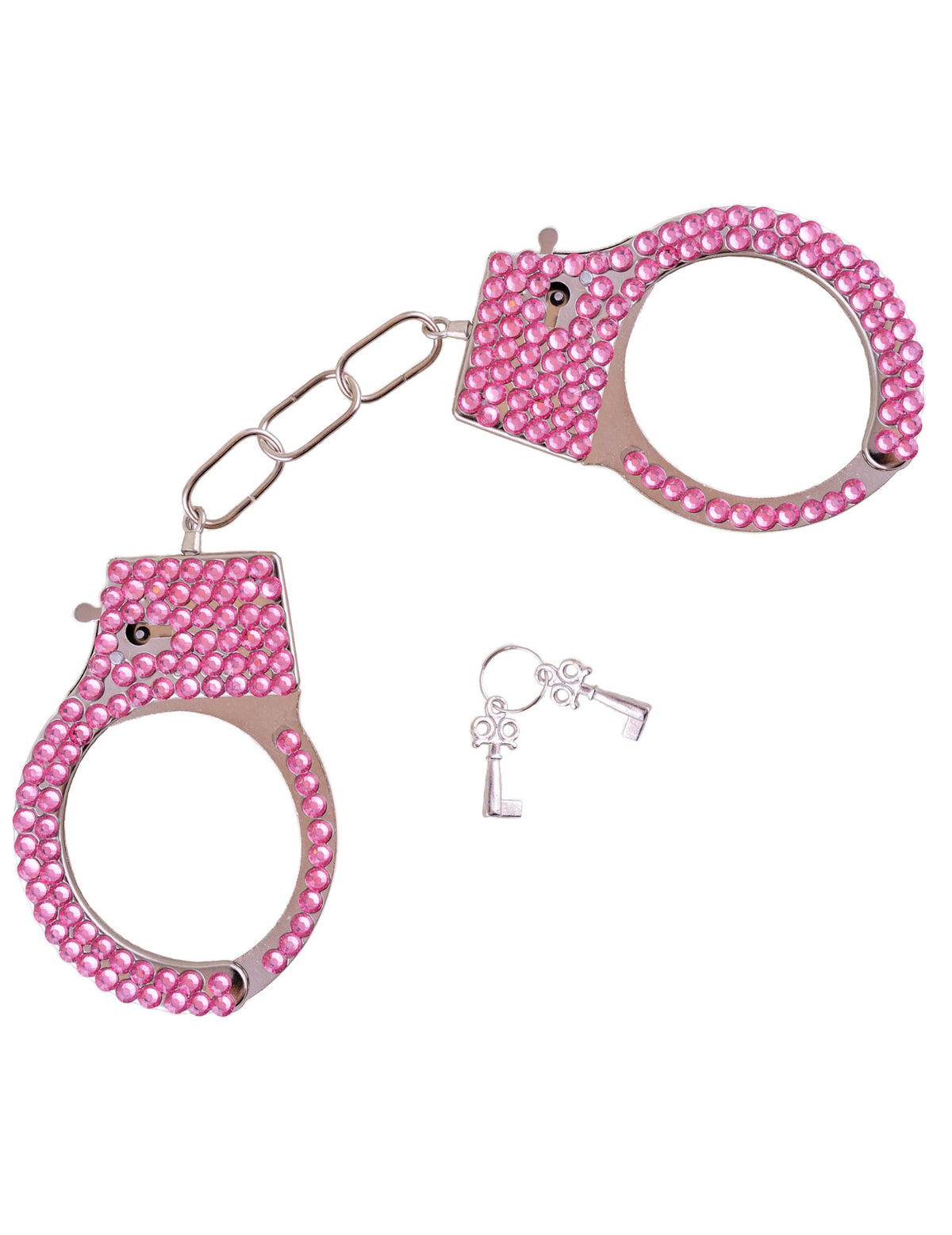 Menottes policières pour adulte avec strass roses