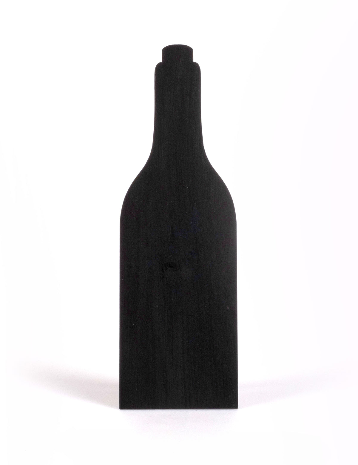 Vue de face du menu ardoise bouteille de vin