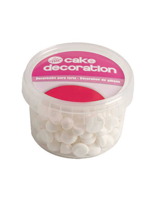 Pot de mini meringues pour décorations de gâteaux blanches sans gluten
