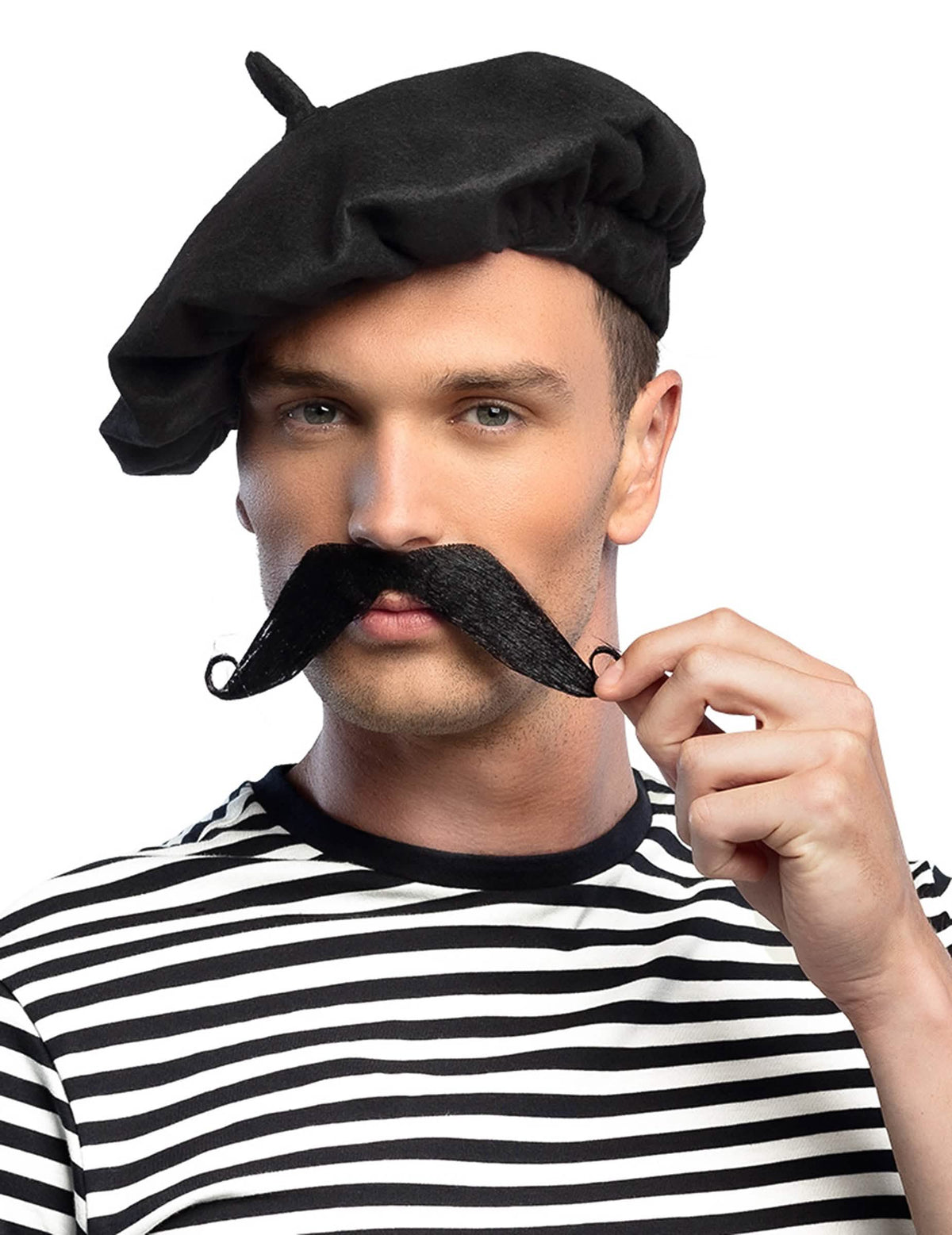Moustache à la française pour adulte noire