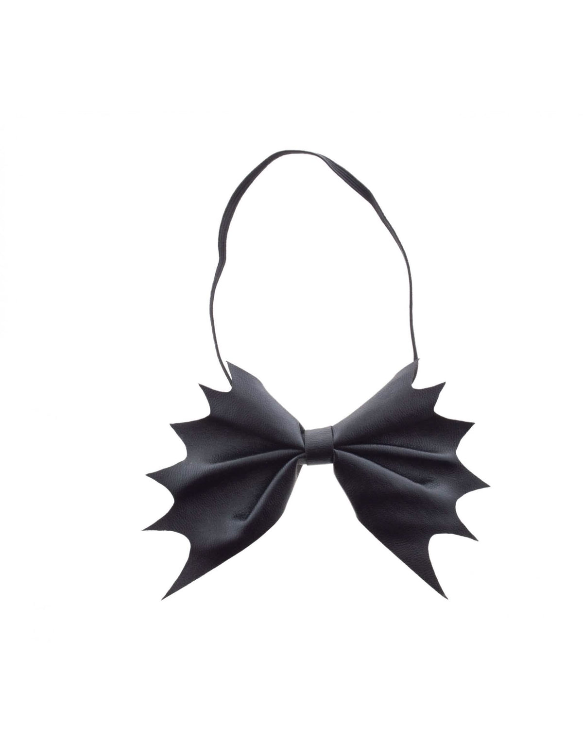 Laço borboleta de morcego preto para adulto