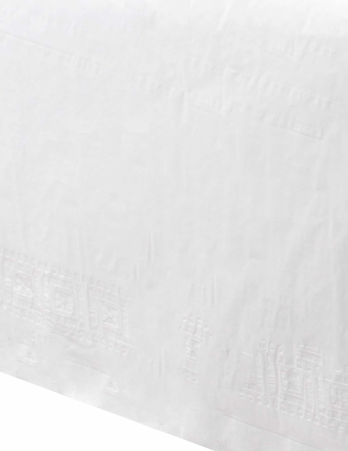 Nappe blanche en papier doublée rectangulaire
