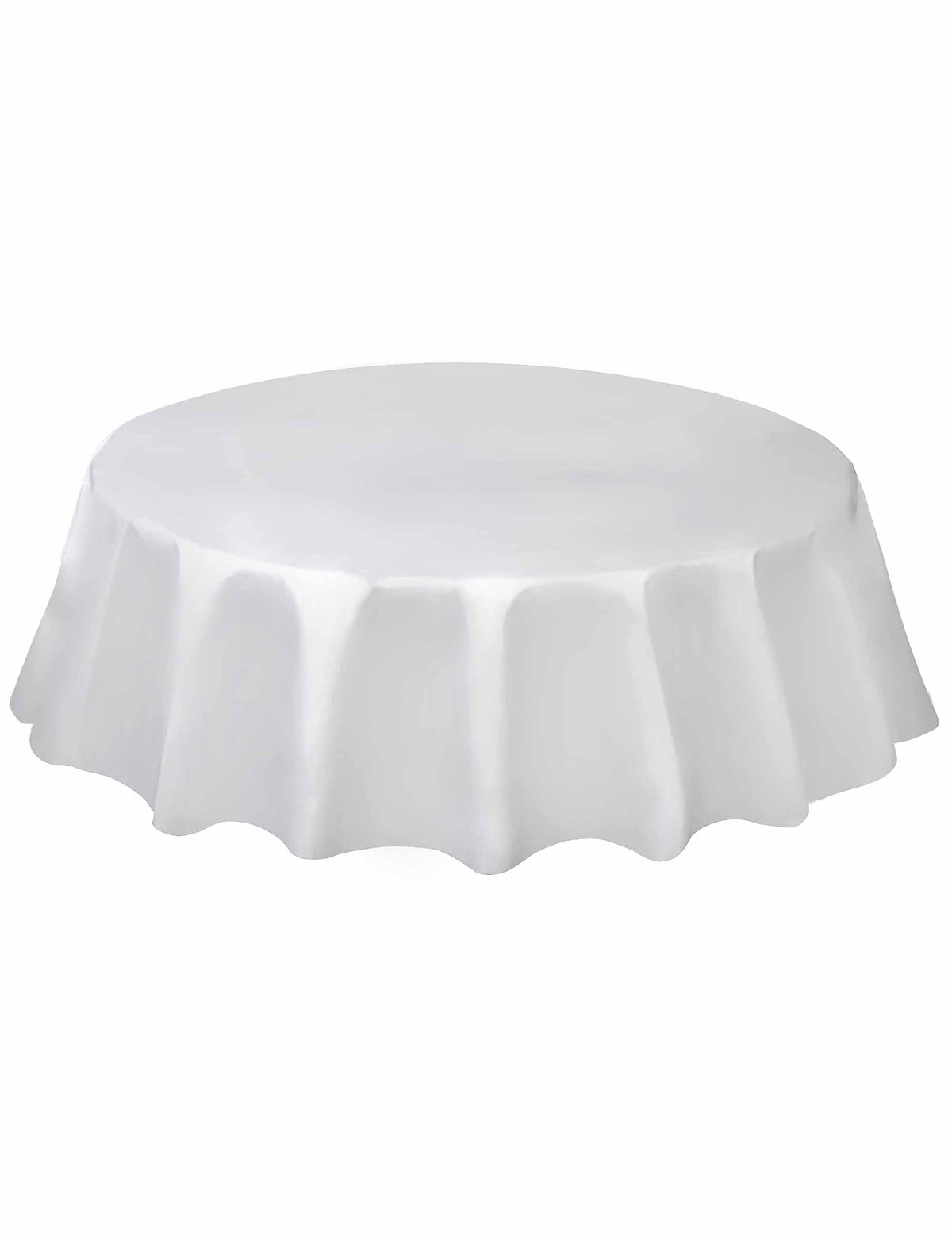 Nappe ronde en plastique blanche