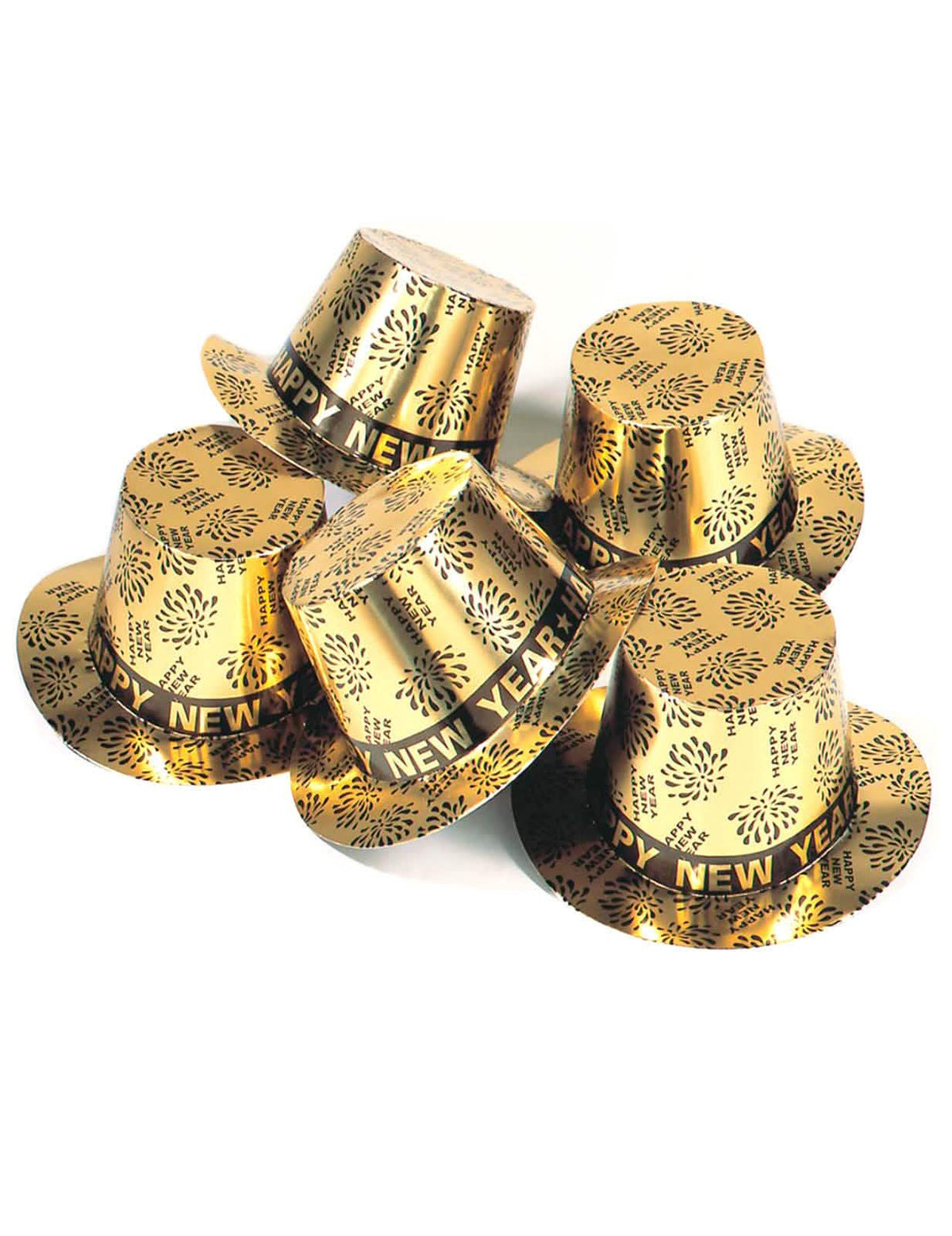 Cartola Happy New Year para adulto dourado