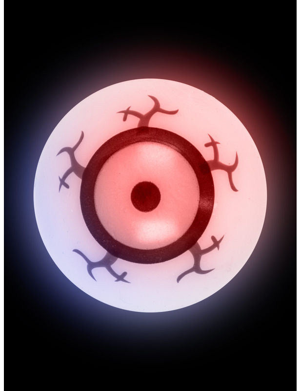 Effet lumineux rouge de l'oeil phosphorescent et rebondissant Halloween