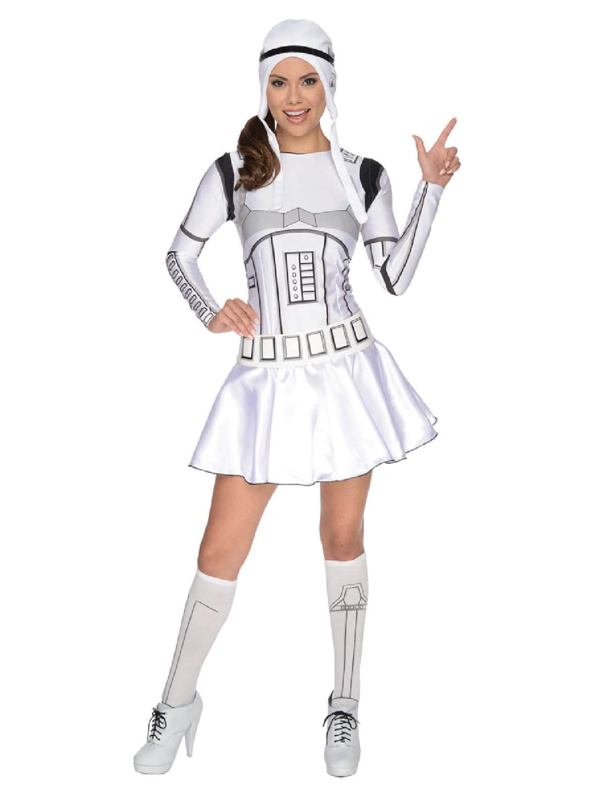 Fato vestido Stormtrooper Stars Wars™ para mulher branco e preto