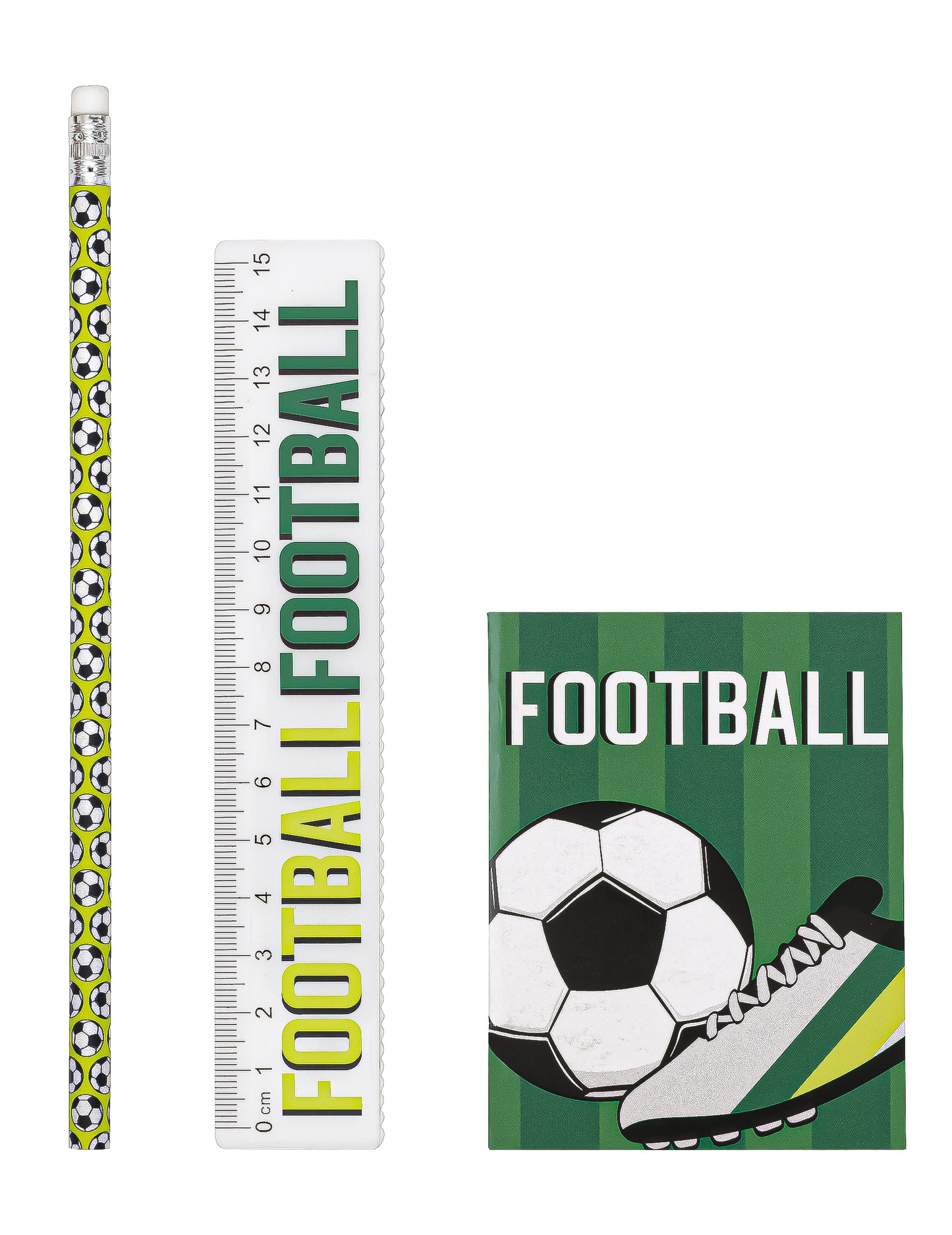 Conjunto de 18 acessórios de papelaria Futebol