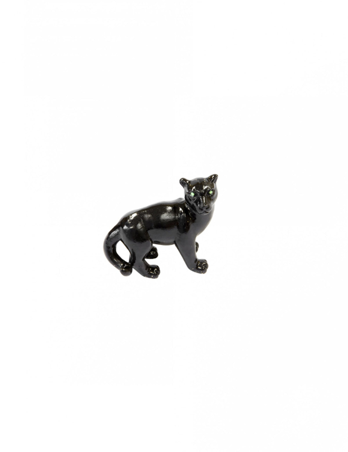Pantera em resina tema selva para decoração negra