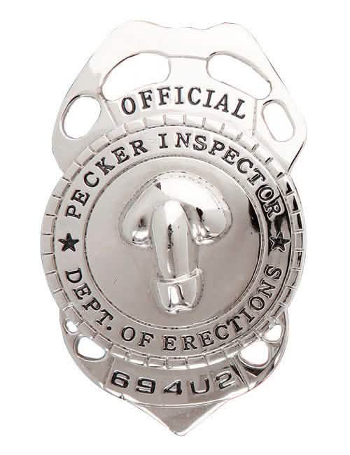 Distintivo de polícia atrevido prateado