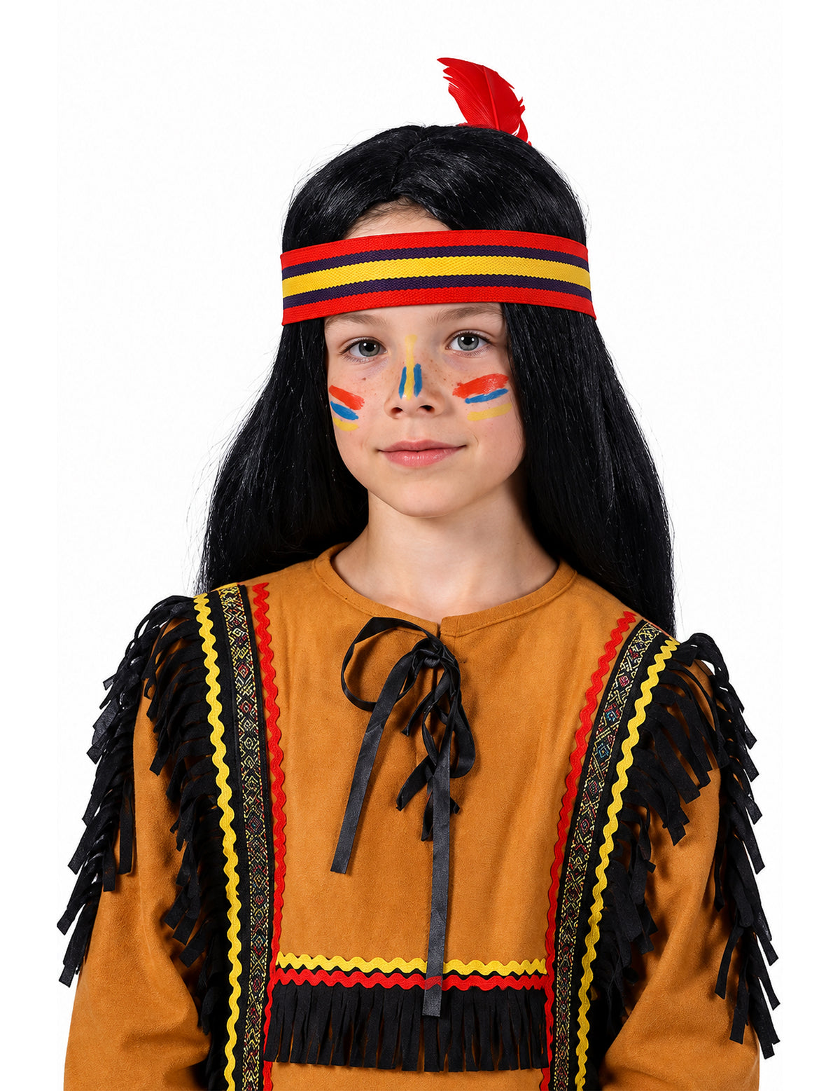 Peruca de chefe índio infantil
