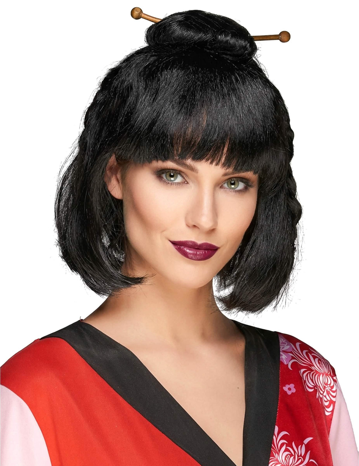 Peruca chinesa preta para mulher