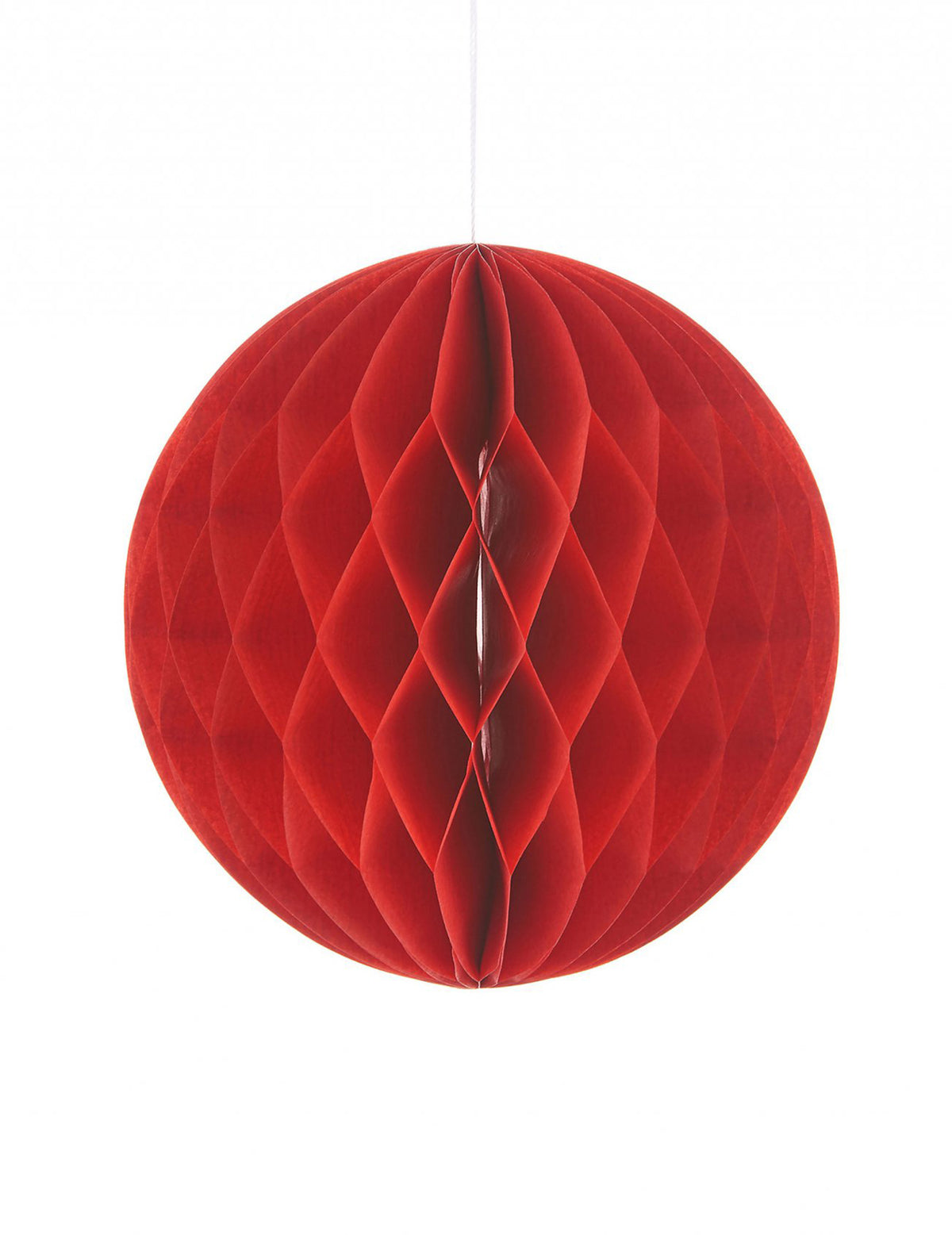 Boule en papier alvéolé rouge