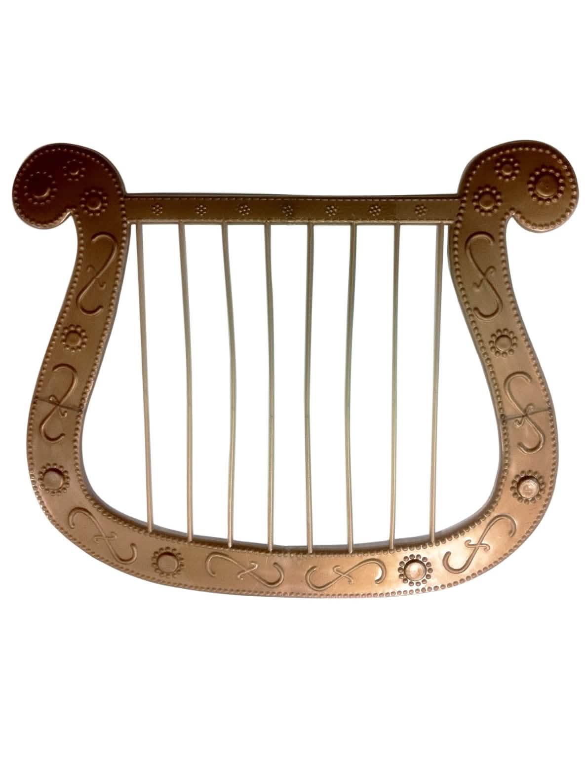 Pequena harpa de anjo dourada para adulto