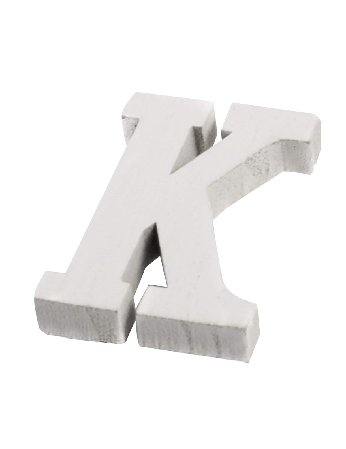 Pequena letra K de casamento para decoração em madeira branco