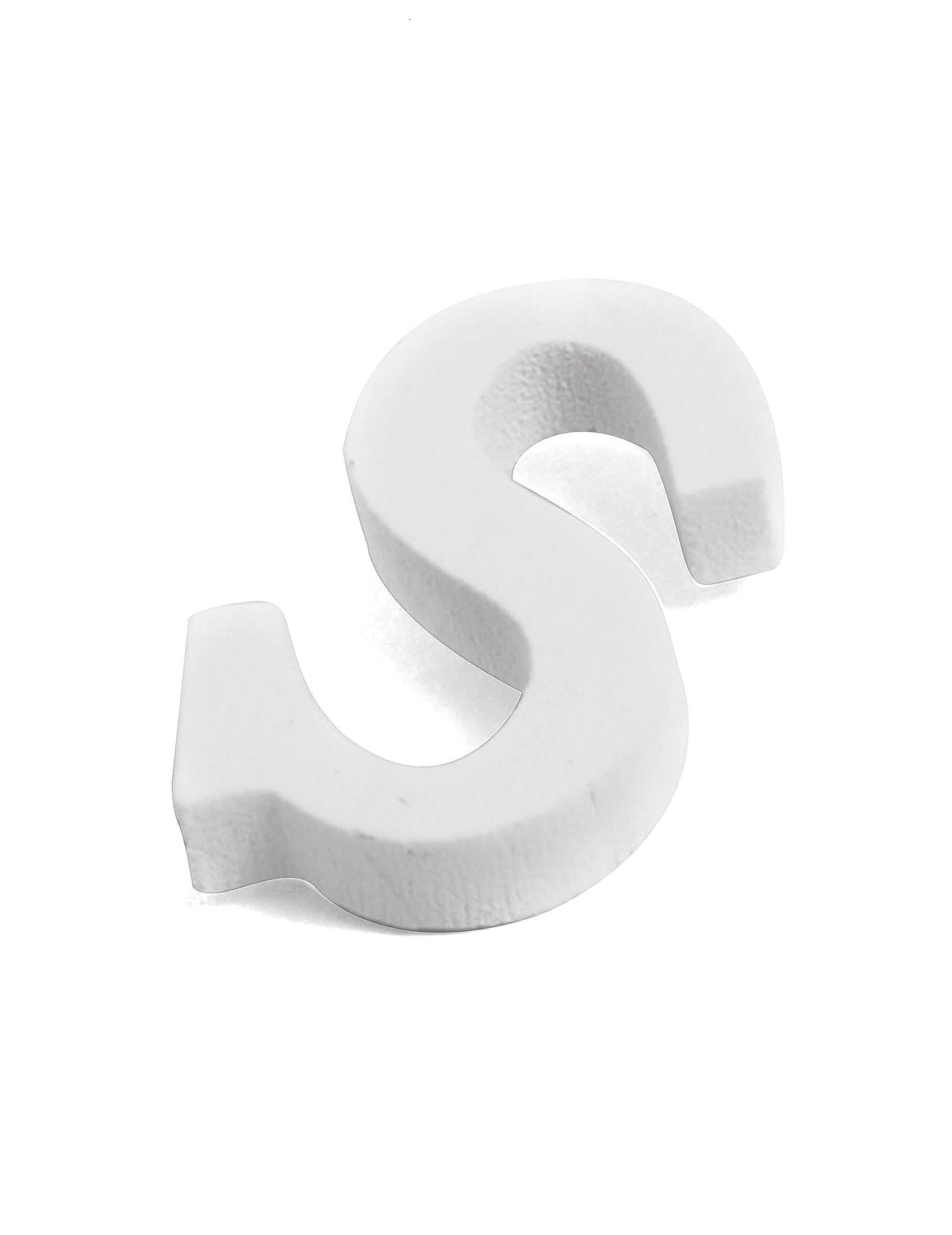 Pequena letra s decoração de festa em madeira branco