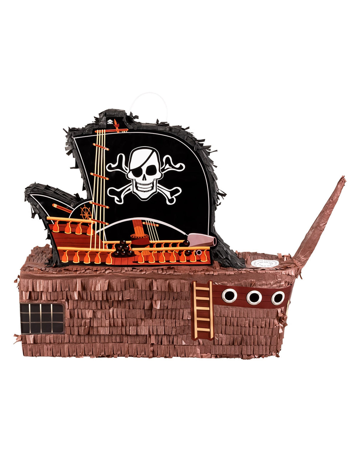 Vue de profil de la piñata bateau de pirate