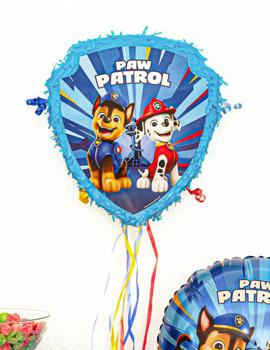 Piñata azul de puxar Patrulha Pata™ 33 x 38 cm