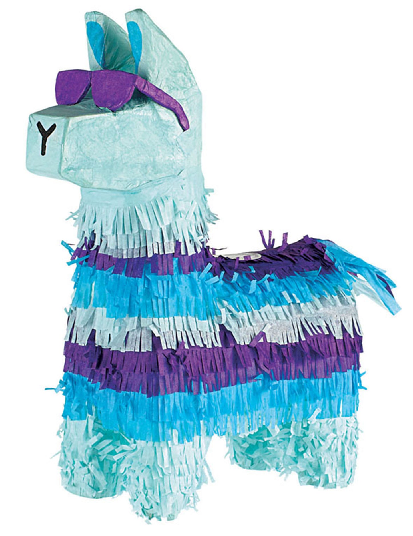 Piñata lama battle royale pour enfant bleu et violet avec lunettes de soleil