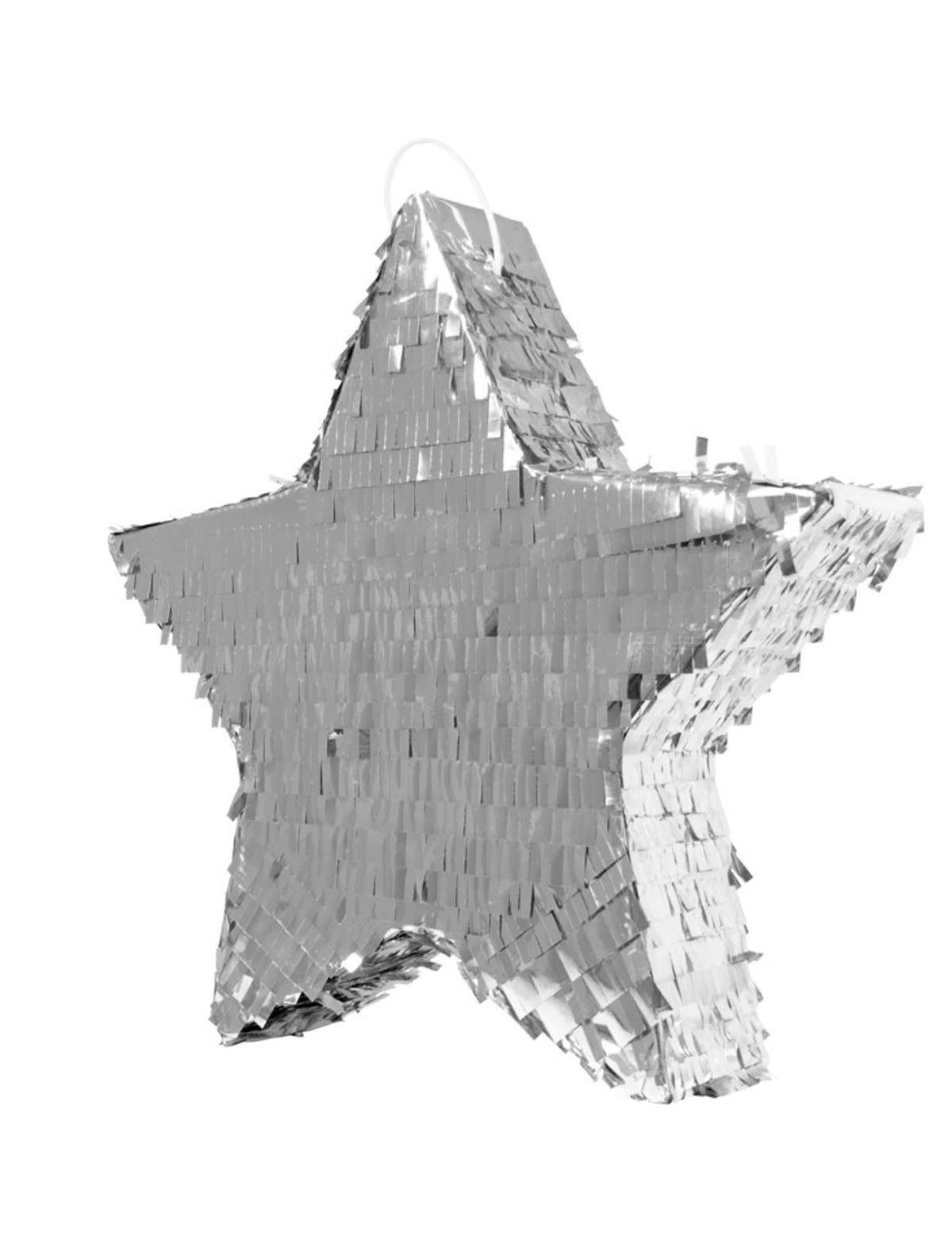 Piñata estrela para festa prateada para encher