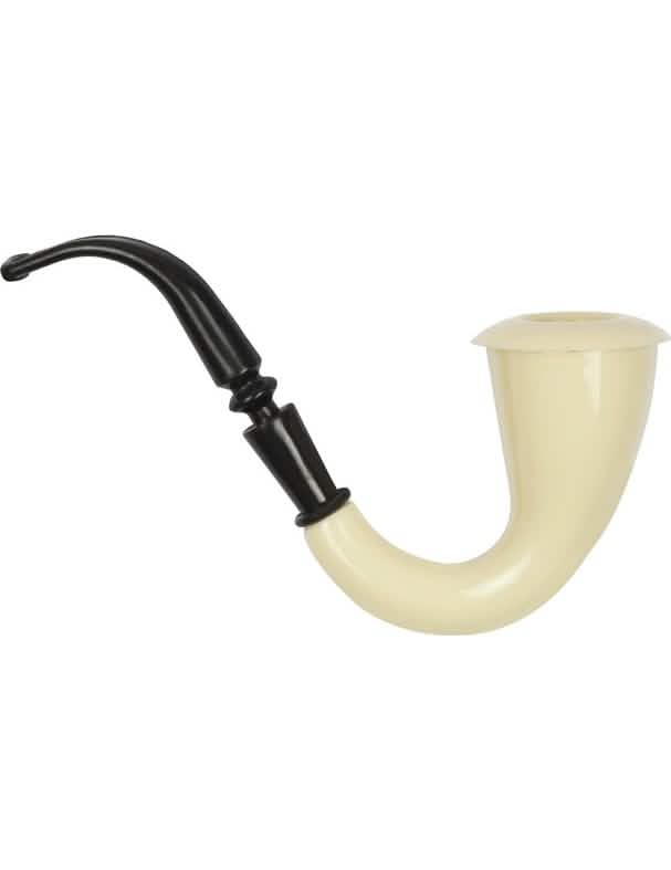 Cachimbo de detetive adulto bege e preto