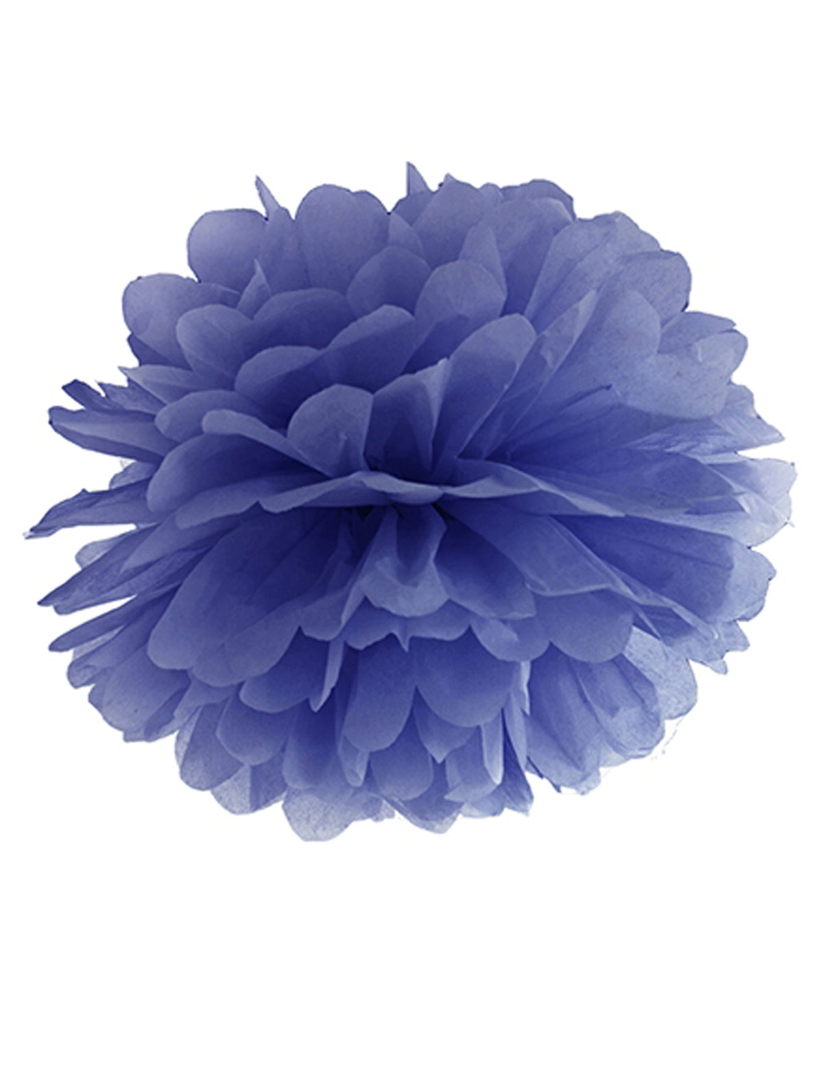 Pompon para suspender em papel de seda para decoração azul marinho
