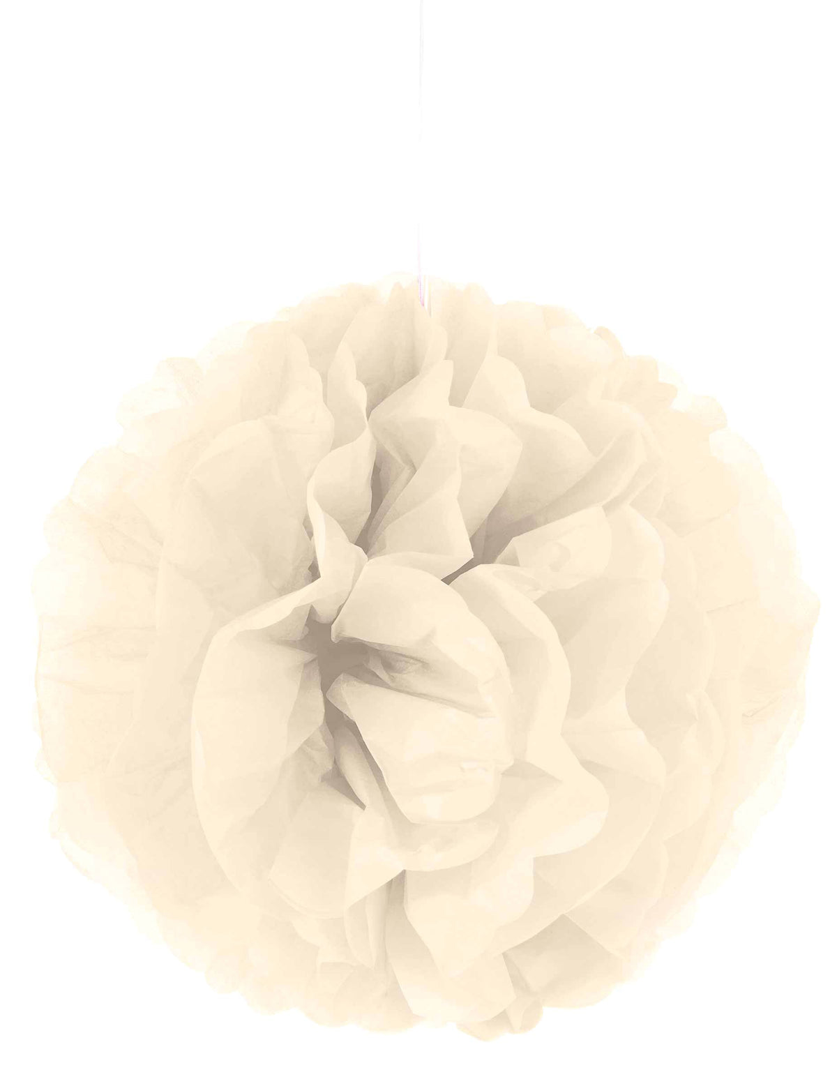 Pompon à suspendre en papier crème