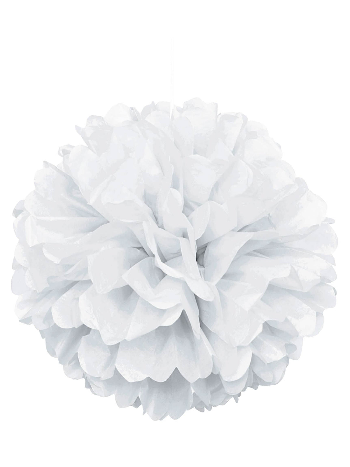 Pompom de papel branco para decoração, para pendurar