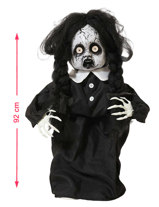 Boneca animada gótica iluminada 92 cm