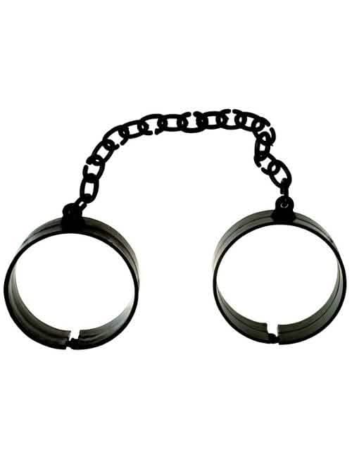 algemas de prisioneiro para adulto pretas