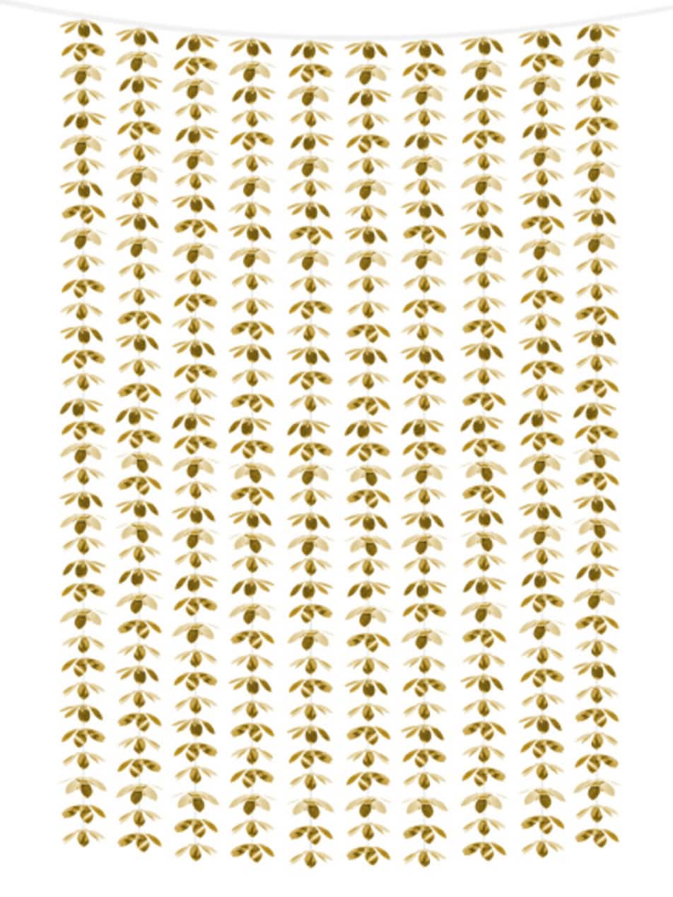 Cortina de flores para casamento para festa dourado de alumínio