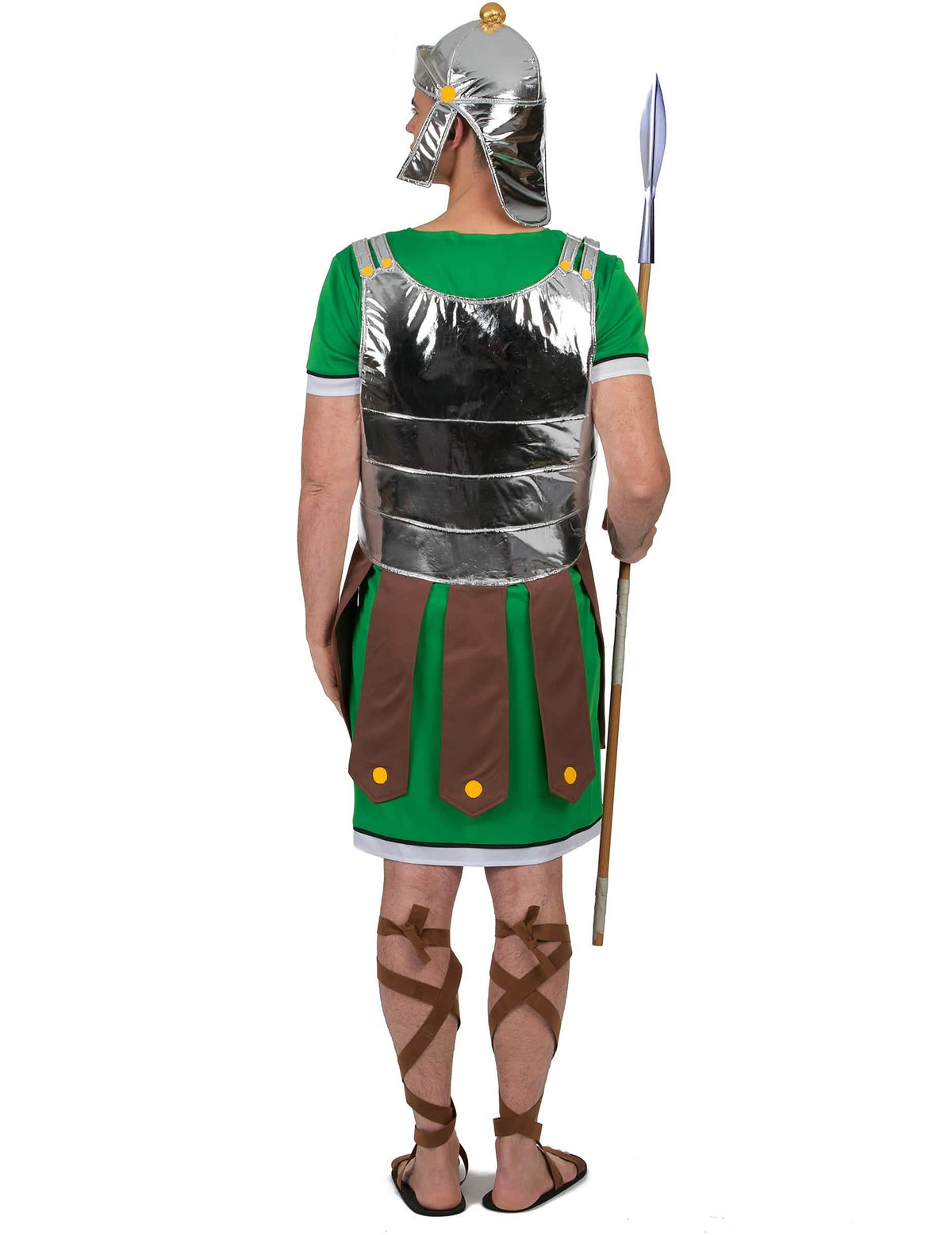 Vista de trás do fato de legionário romano para homem